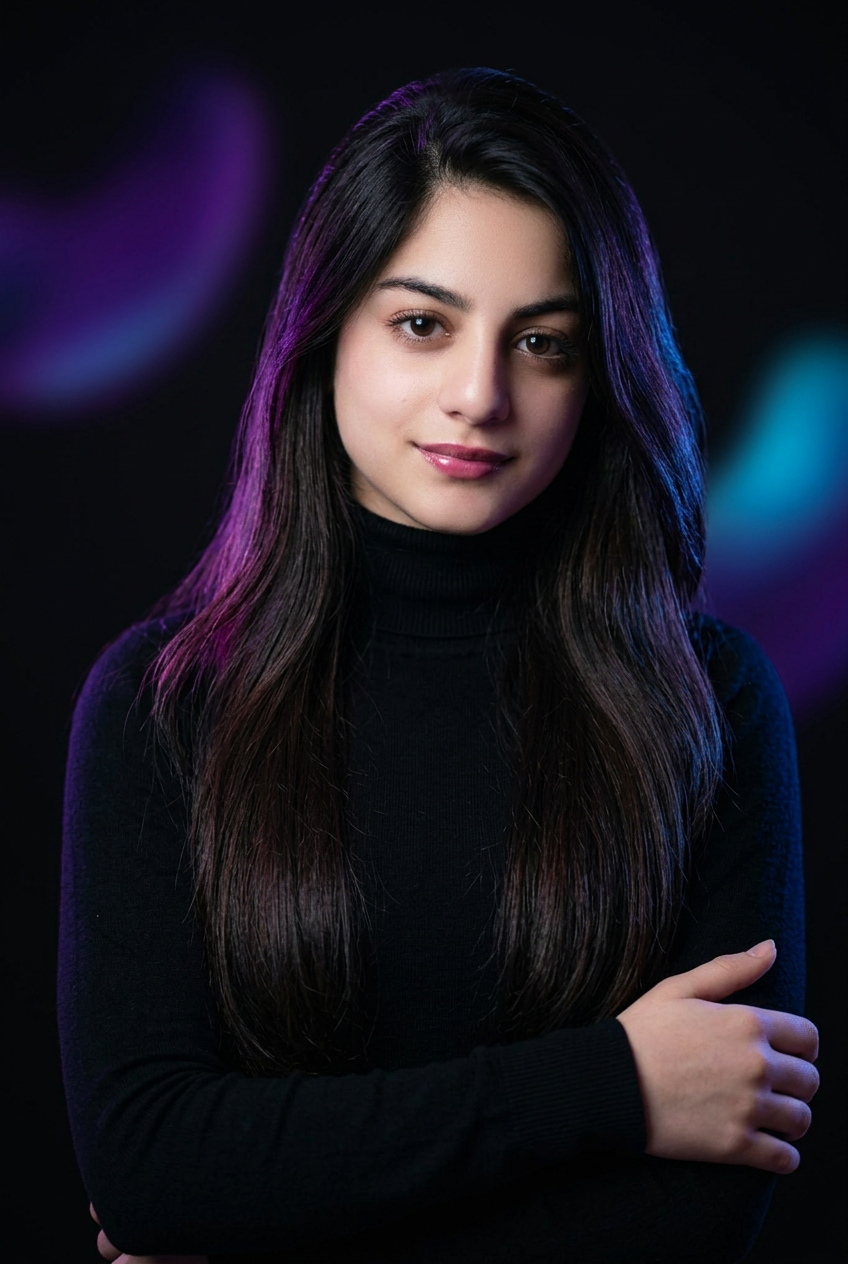 Portrait of Amna Iftikhar, graphic designer